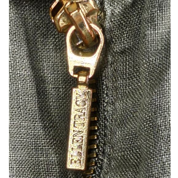 ELLEN TRACY WOMEN'S MILITARY GREEN 100% LINEN UTILITY JACKET SIZE SMALL - Picture 11 of 12